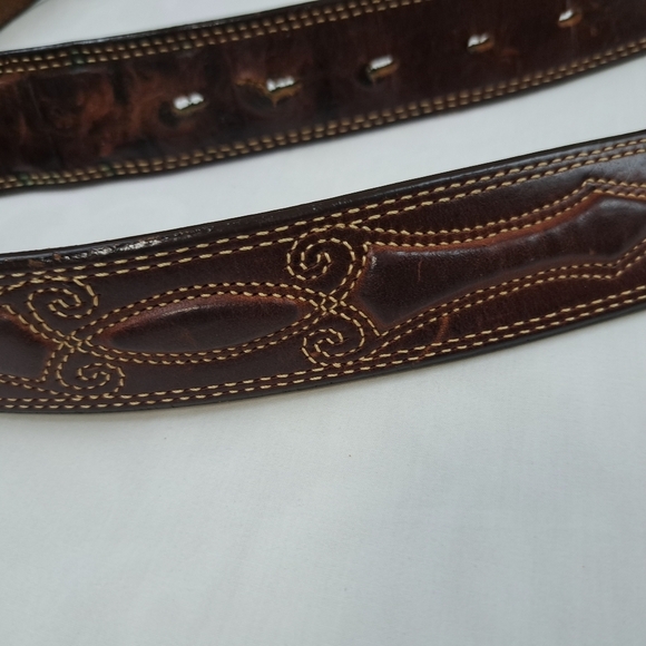 Illinois State Seal Solid Brass Award Design 1st Edition Buckle & Leather Belt - Picture 6 of 10